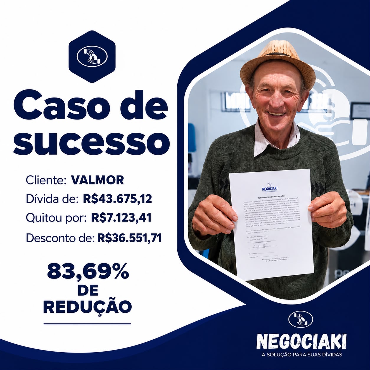 Registro do atendimento — cliente Valmor